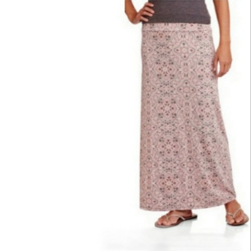 Faded Glory Patterned Maxi Skirt